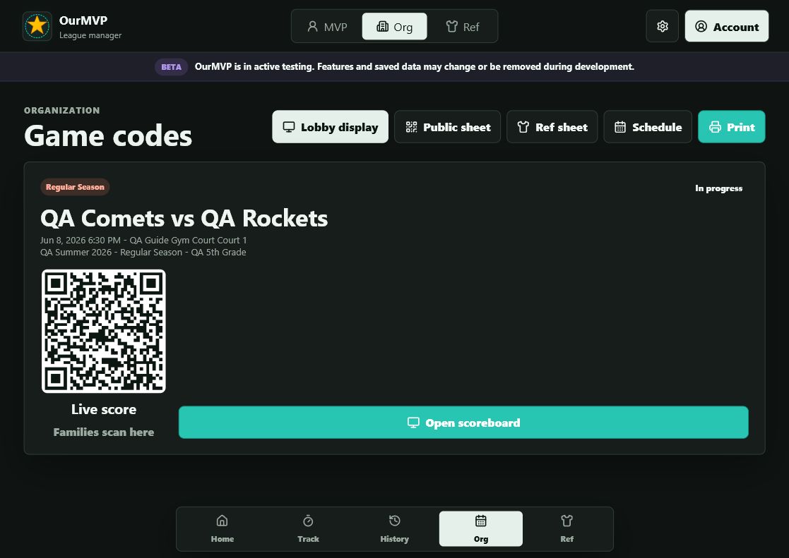 QR code board