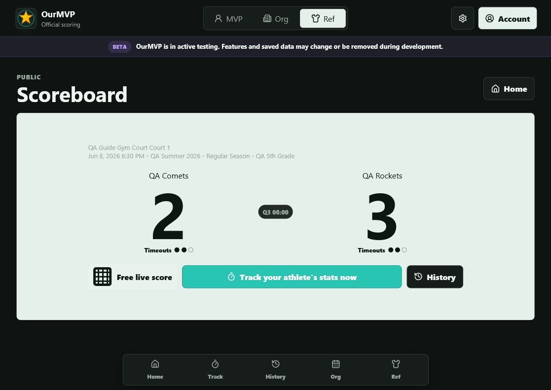 Public live scoreboard