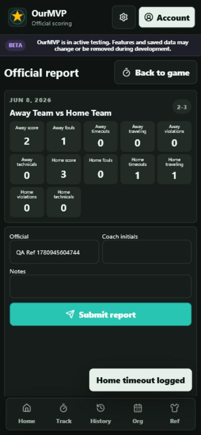 Official report review