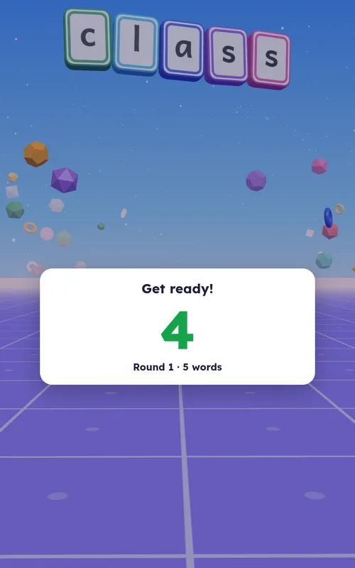 A student tablet showing Get ready! with a countdown number